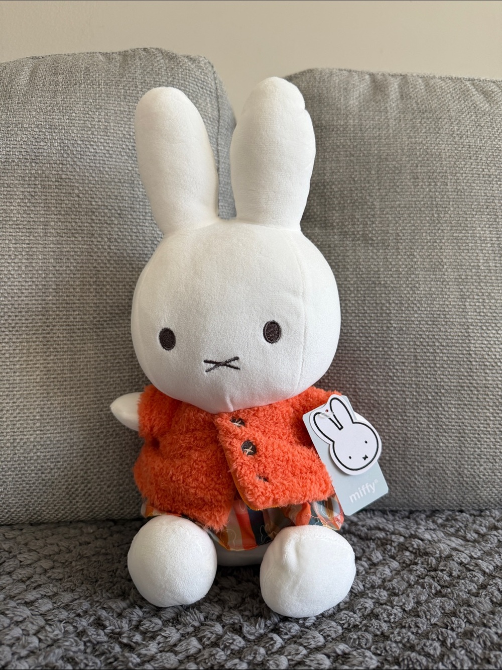 Miffy in White with Orange Jacket NWT